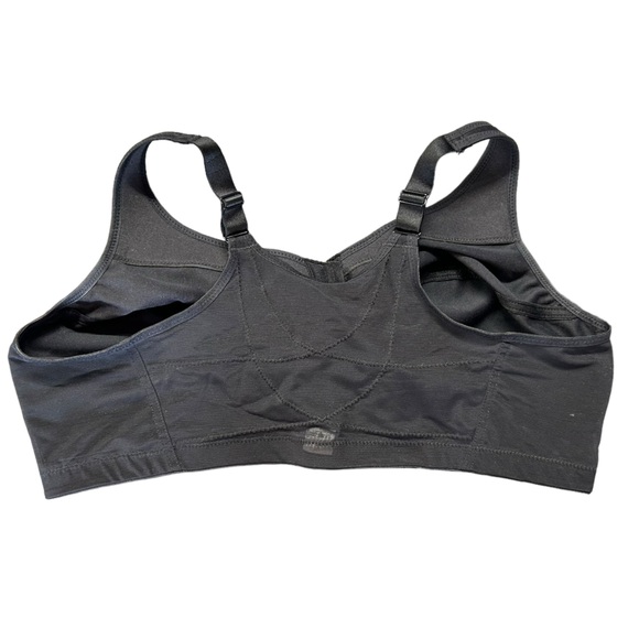 GLAMORISE womens full figure full bust 44F wirefree front closure racerback bra - Picture 2 of 5